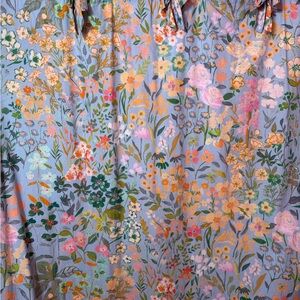 Anthropologie Floral Bath Curtain - Multicolor